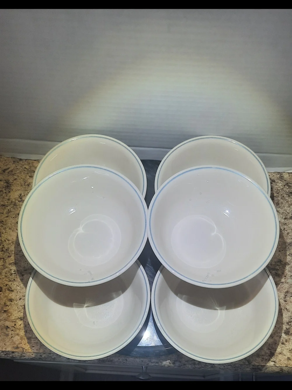 Corelle Morning Blue Cereal Bowls X 6